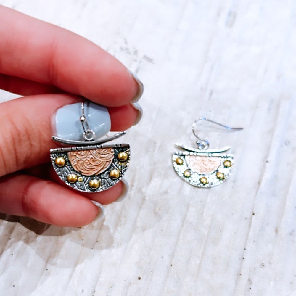 boho statement earrings A205 - Picture 3 of 3